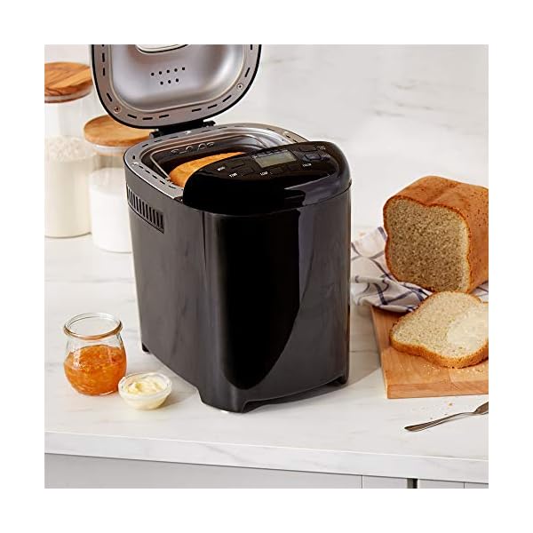 Amazon Basics 2 Pound NonStick Bread Making Machine, Black The Home