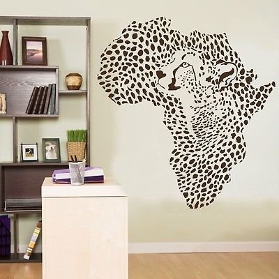 African Wild Animal Leopard Cheetah Wall Decal Vinyl Decor Sticker