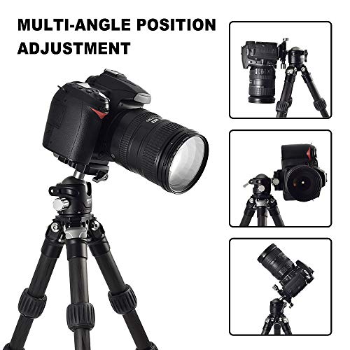 MENGS TS-223C Carbon Stativ Arca-Swiss kompatibel, Kompakt Leichtes Stativ inkl BH-36 Panorama Kugelkopf u Stativtasche – Bild 8