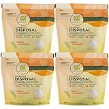 Grab Green Natural Garbage Disposal Cleaner and Freshener, Tangerine with Lemongrass, 12 Pods (Pack of 4)