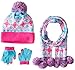Pink Platinum Girls' Hat Glove Scarf 3pc Set-Far Isle