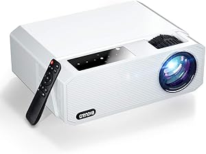 Native 1080P Projector, Crenova 6800 Lux Home Movie Projector, Full HD LED Video Projector with Dolby, Outdoor iPhone Projector with 200” Display&50% Zoom for Phone/Laptop/Xbox/TV Sticks