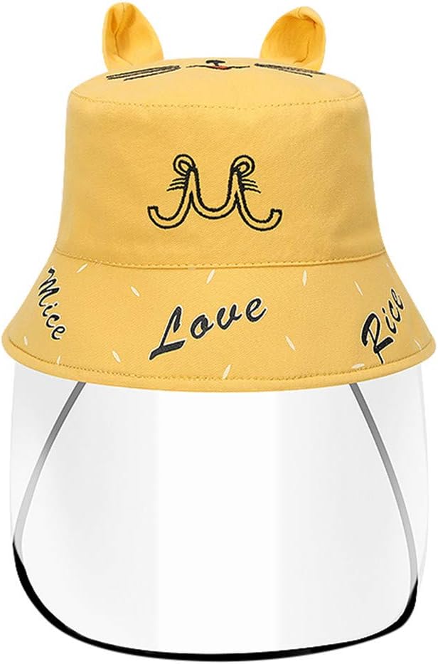 Thethys Anti-Spitting Protective Hat Dustproof Cover Hat Safety Face Shield for Kids Boys Girls Cap