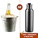 HomEquip 12oz Bottle Insulator Holder / Thermos with opener – Stainless Steel: Ideal Traveling Cooler for Glass Beer Bottles