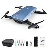 Beyondsky JJRC H47 Elfie WiFi Foldable Pocket FPV Drone Mini Quadcopter with 720P (Blue Standard Package)