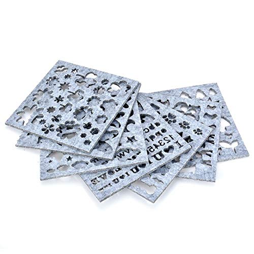 Tooeary 7pcs/Set Shaping Kit Pattern Craft Applique DIY Handicraft Applique Molds Wool Needle Felting Felt Mould