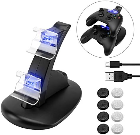 MOFIR Professional Xbox One Controller Charger Dual USB Charger Station Wireless Controller Charger Dual Dock Controller Charging Station with LED Indicator for Xbox One,Xbox one S