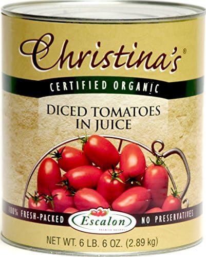 Christina's Organic Diced Tomatoes in Juice, 6-pound 6-ounce No. 10 Can