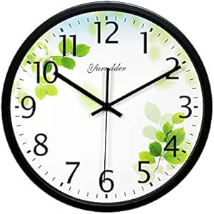 Y-Hui - Reloj de Pared Redondo de Metal, 30,5 cm de diámetro, diseño de