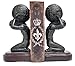 Bellaa 22968 Decorative Bookends Atlas Globe Greek Statues European Art Book Ends Stopper 7 inch Golden