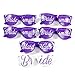 Bridal Bachelorette Party Favors Brides Maid Wedding Purple Sun Glasses - 6 Pce Kit