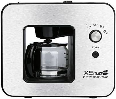 Libison Grind and Brew Coffee Maker, Removable 4-Cup Automatic Coffee Brewer with Bean Grinder Coffee Machines Removable Grinding Filter Holder Grinding Coffee Maker(Black)