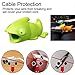 DECVO Cable Protector for iPhone iPad Cable Android Samsung Galaxy Cord Plastic Cute Land Animals Phone Accessory Protects USB Charger Data Protection Cover Chewers Earphone Cable Bite 6 PC (PHLTCH)