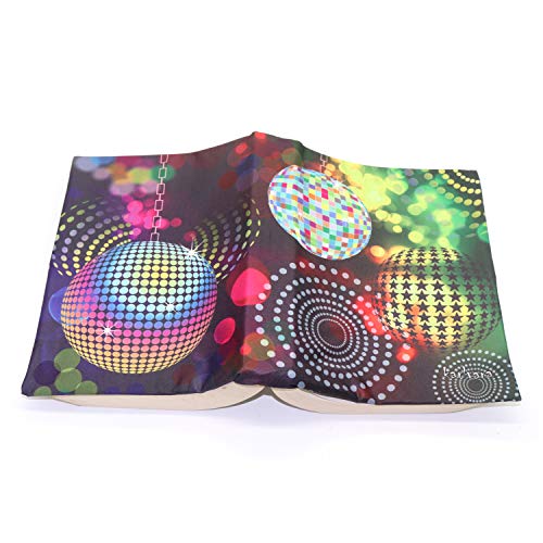 Omitfu 6 Pcs Stretchable Fabric Book Cover Fits Most Hardcover Textbooks up to 9 Inch x 11 Inch Washable Reusable School Book Protector (B) - Thumbnail 5