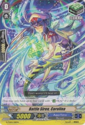 Cardfight!! Vanguard TCG - Battle Siren, Carolina (G-TD04/018) - G Trial Deck 4: Blue Cavalry of the Divine Marine Spirits