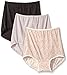 Bali Women's Skimp Skamp Brief Panties (3-Pack), Pink Chic Lace Print/Warm Steel/Black, Large/7