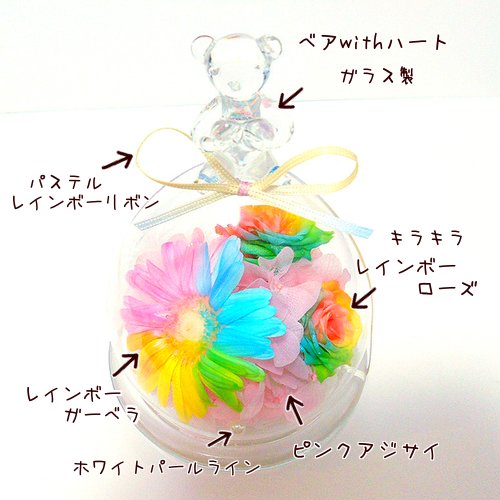 Seal限定商品 楽天ランキング1位 高級プリザーブドフラワー レインボーガーベラ ダイヤモンドレインボーローズ プリザーブドフラワーベアドーム 誕生日 母の日 結婚記念日 結婚祝い 卒業祝い プレゼント B00u7t5oa0 人気が高い Est40jal Edu Mx