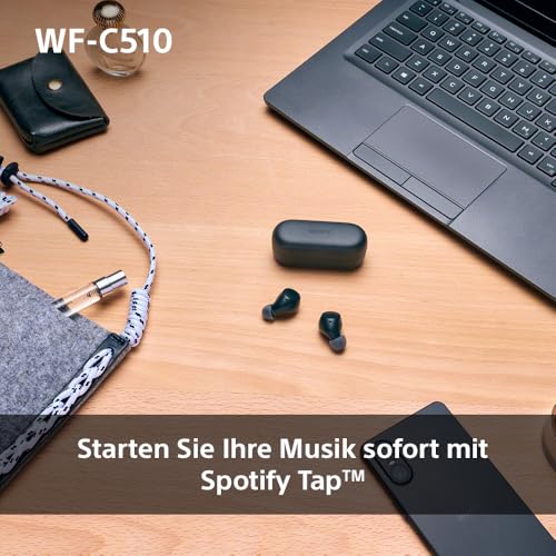 Sony WF-C510 Truly Wireless Kopfhörer - Kleine, leichte Bluetooth In-Ear-Kopfhörer mit Multipoint-Connection, Ambient Sound, IPX4 Rating, Spotify Tap, Quick Charge, 22 HR Akku, iOS & Android - Schwarz 10
