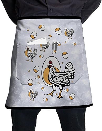 SHENGQUN Roseanne's Chicken Men and Women Kitchen 3D Apron for Cooking, Baking, Crafting, Gardening, BBQ-Navy & Cream