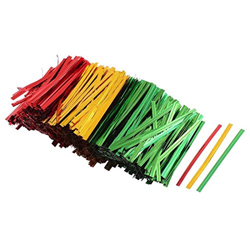 Metal Tie - 2400x Bakery Candy Gift Bags Packaging Twist Ties Gold Green Red - Ties Bulk Colorful Heavy Label Kitchen Kids Candy Twisted Party Reusable Plastic Coated Hair Orange Garden Paper Ga