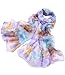 Heany Women's Elegant Peony pattern Lightweight Georgette Scarves