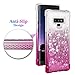 Ruky Galaxy Note 9 Case, Galaxy Note 9 Glitter Case, Gradient Quicksand Series Reinforced Corners TPU Bumper Cushion Protective Shockproof Bling Heart Liquid Case for Galaxy Note 9 - Gradient Pink