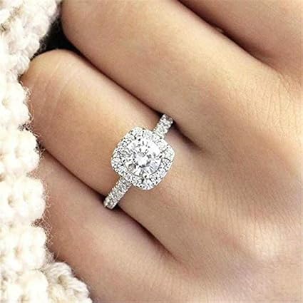 Amazon Com Igem Halo Cushion Cut 18k White Gold White Sapphire