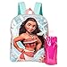 Disney's Moana Backpack Combo Set - Disney Moana Girls' 3 Piece Backpack Set - Backpack, Waterbottle and Carabina (Teal/Turq)