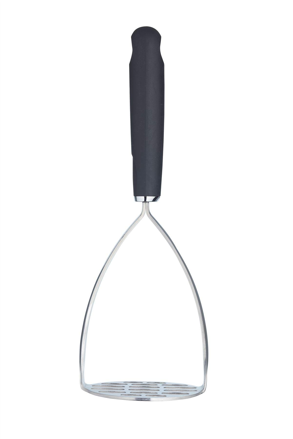 MasterClass Potato Masher, Manual Mash Potato Maker, Stainless Steel with Ergonomic Soft-touch Handles, 27 cm (''10.6), Black