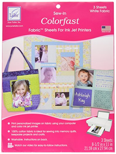 June Tailor Colorfast White Printer Fabric (3 Pack)