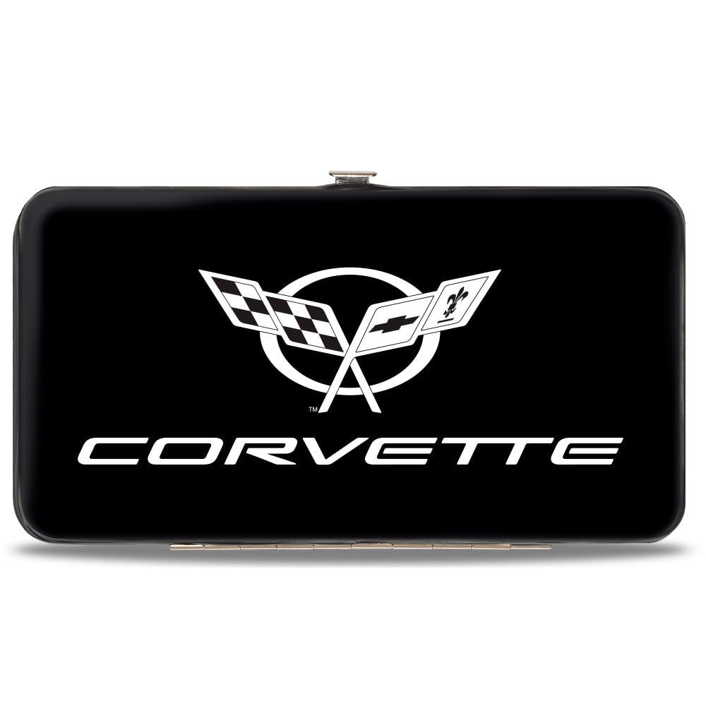 Buckle-Down - Wallet Hinge Wallet - Corvette Black/Silver (Full Color) Womens Girls