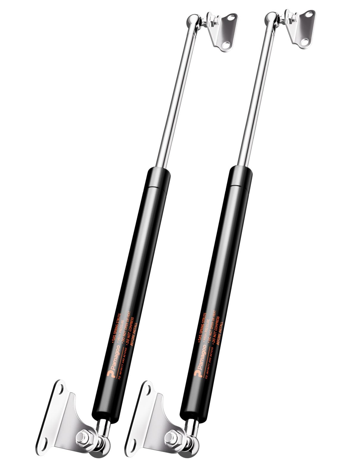 Photo 1 of PAMAGOO 23 inch 55 lbs 245 N Gas Struts with Mounting Brackets, 2PCS 23" Shocks, RV Bed Springs for Custom Window Floor Hatch Door Camper Bed