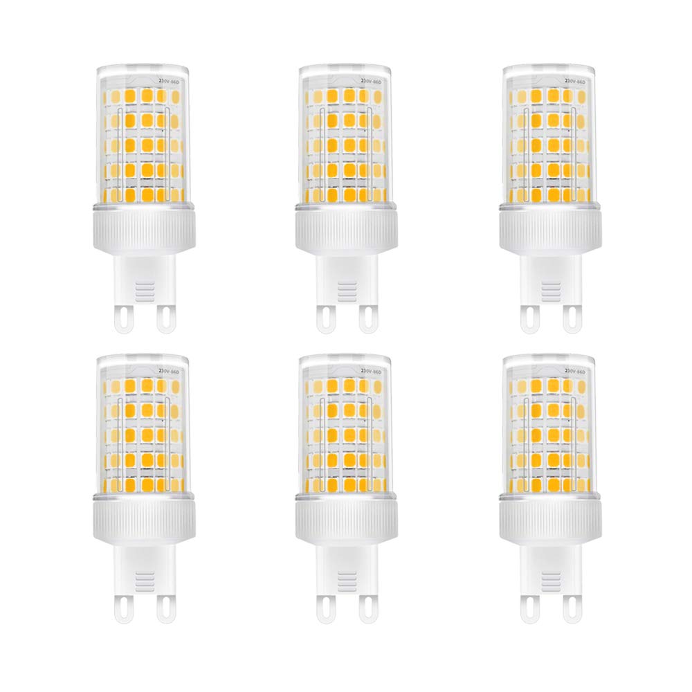 ENGEYA G9 LED Light Bulb, 10W (80W Halogen Equivalent),G9 Bulbs for Home Lighting, SMD 2835 LED Lamps, High Light 800LM, AC220V-240V, Non-Dimmable, LED G9 Warm White 3000K, 6-Pack