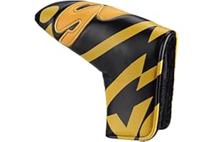 Gorilley Golf Club Blade Putter Cover Headcover with PU Leather Closure,Yes Printed Patterned Golf Accessories