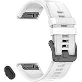 VELEYOK 20mm Sport Watch Band Compatible With Garmin Fenix 8 AMOLED-43mm/Fenix 7S pro/7S/Fenix 6S Pro/6S/5S Plus/5S,Silicone Straps for Epix Pro 42MM/Approach S70 42mm/Descent Mk3-43mm/Mk2s