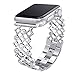 Secbolt Glister Star-Link Bands Compatible Apple Watch Series 4 40mm, Series 3/2/1 38mm, Iwatch Replacement Stainless Steel Wristband Women Silver
