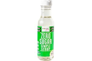 Wholesome Yum Keto Simple Syrup - Skinny Sugar Free Simple Syrup With Monk Fruit & Liquid Allulose - Natural Sweetener For Drinks, Cocktails, Coffee, & Cooking - Low Carb, Gluten Free (12 fl oz)
