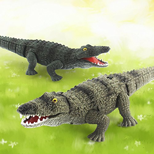 Qiyun Crocodile Toy Remote Control Simulate Crocodile Toy Can Rectilinear Crawling Kids Animal Toy Giftcolour:Light green - Thumbnail 6