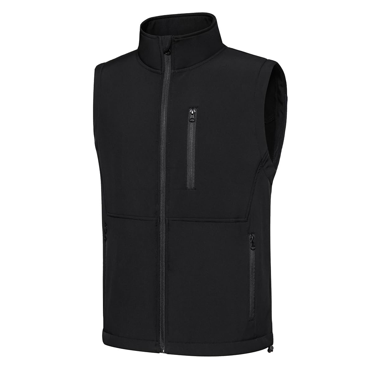 Msmsse Men's Outerwear Lightweight Vest Standing Collar Puffer Sleeveless Jacket for Hiking Running Golf Black 4XL