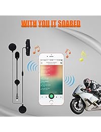 Casco de motocicleta Bluetooth 4.1, casco SCS ETC S 7, kit de sistemas de comunicación para casco de motocicleta, manos libres, mando de voz con altavoces, auriculares para motocicleta, esquí