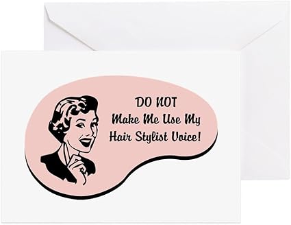 Cafepress Voice Parrucchiere Biglietto Di Auguri Biglietto Compleanno Interno Bianco Opaco Amazon It Cancelleria E Prodotti Per Ufficio