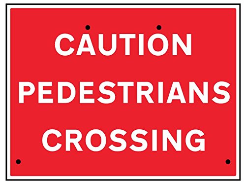 Caledonia Signs 57608 Sign, Caution Pedestrians Crossing, Reflective