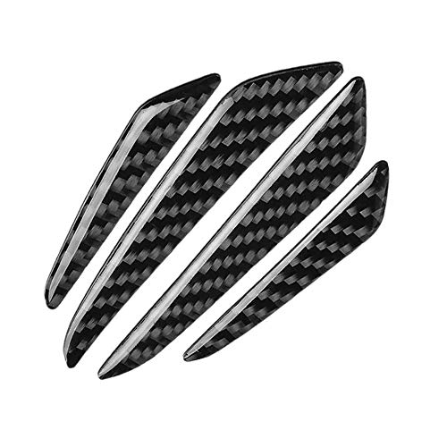 4X Universal Soft Carbon Fiber Auto Vehicel Door Panel Guards Sticker Decal Armors Epoxy Surface Carbon Core Car Body Protection