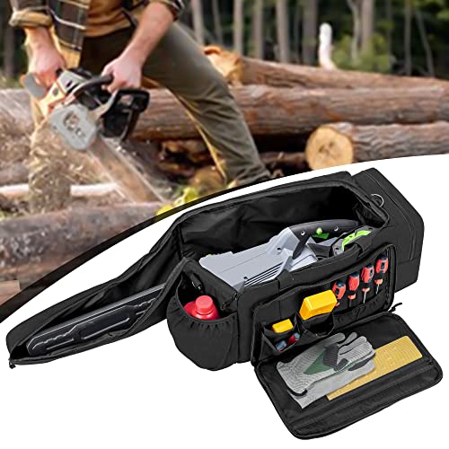 SAMDEW Chainsaw Carrying Case, Padded Chainsaw Storage Bag Compatible