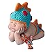 Wowstar MSFS Baby Crochet Knitted Photo Photography Props Handmade Baby Hat Diaper Outfit 3-6 Month (Dinosaur)