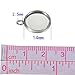 HooAMI 20pcs Silver Tone Round Pendant Trays Pendant Blanks Cameo Bezel Settings Photo Jewelry - Custom Jewelry Making - Fit for 12mm