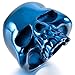 INBLUE Men's Stainless Steel Ring Blue Skull