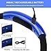 Rechargeable LED Book Light, Bendable Night Reading Light Lamp with 4 Adjustable Brightness Control, Hands Free, for Bed Reading or Read in Car (Blue)