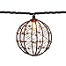 MYHH-LITES Outdoor Patio String Lights, 10 Mini Bulbs with Beaded Copper Wire Ball Style, UL Listed Connectable Weather-Resistant Indoor/Outdoor Decor Light for Home Pergola Garden Party Backyard