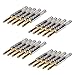 20 Pack 1/4" Audio Connector Plugs 6.35mm TS Mono Metal Jack W/Spring 1/4 Inch Adapter for VCD Microphone Speaker/Patch Cables Solder Type